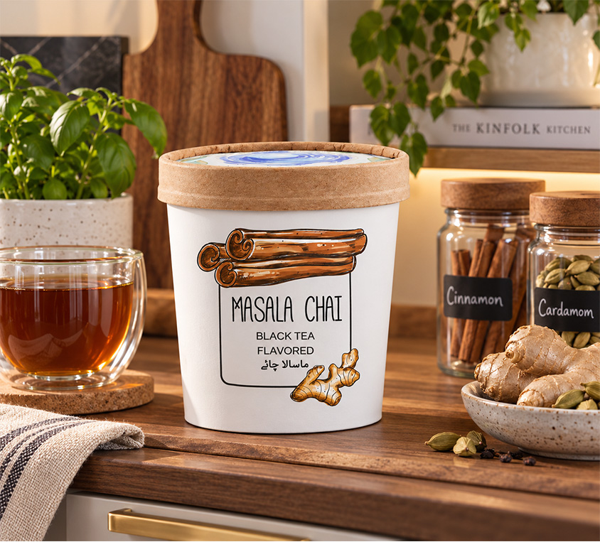 Masala Chai Leo Tea – czarna herbata z przyprawami w dekoracyjnym kubku tekturowym 70g
